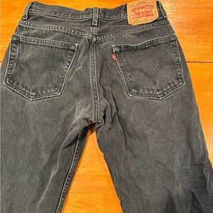 Levi's Men's Charcoal Black Straight Jeans